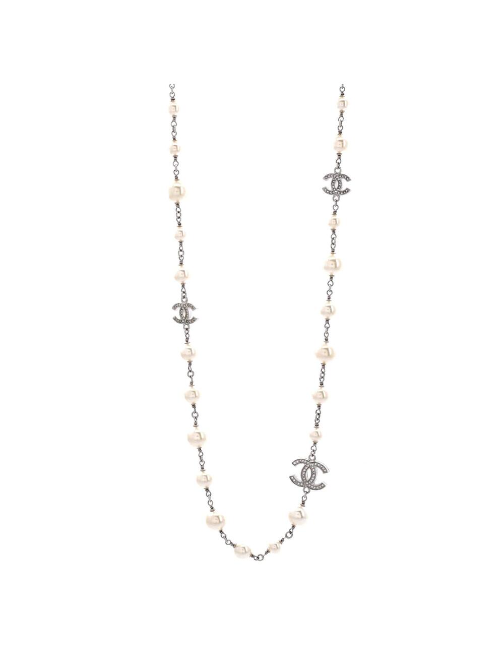 Chanel Cc Station Long Necklace Metal #276431C20B - Picture 1 of 3